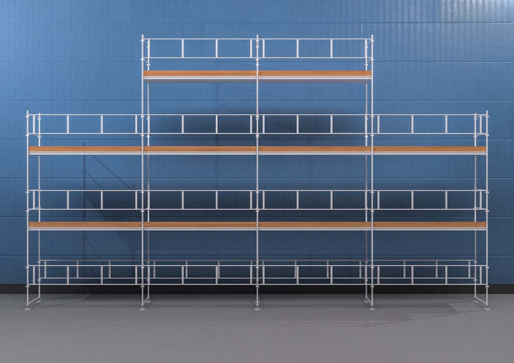 Byggnadsstllning Ram 12x6 m + Gaveltopp - Stl