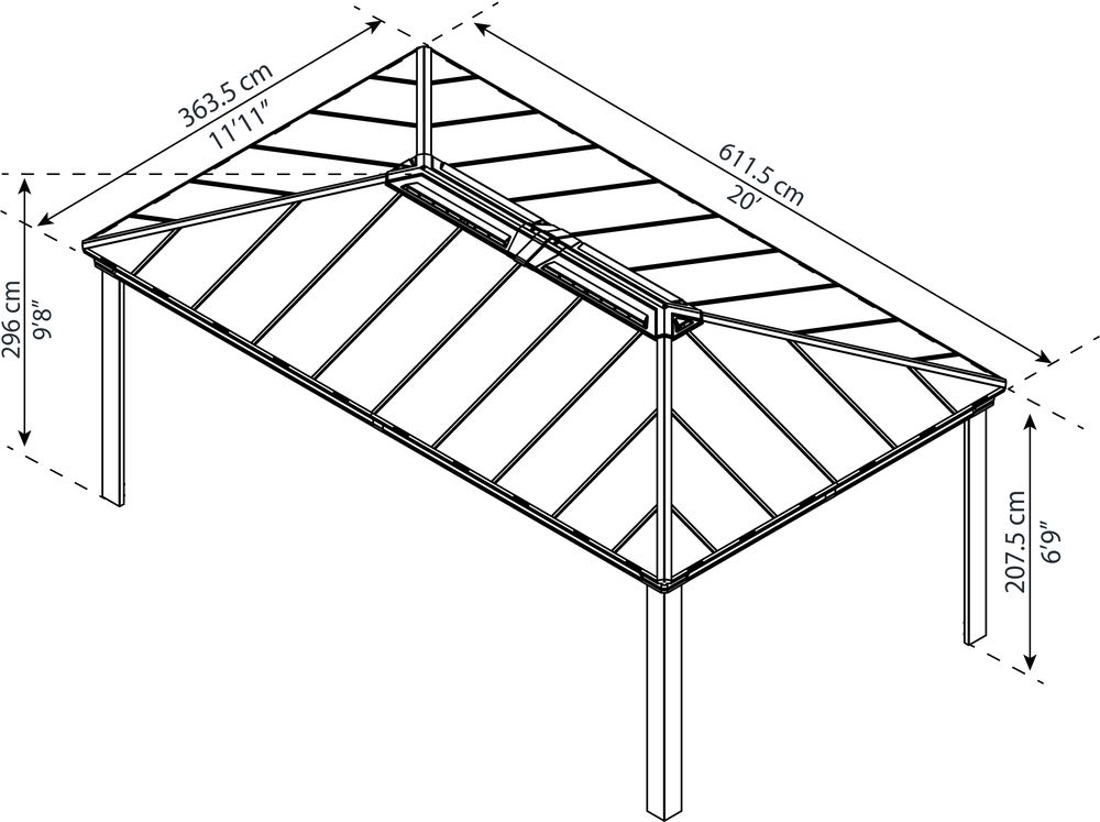 Paviljong Dallas 6100 - Gr