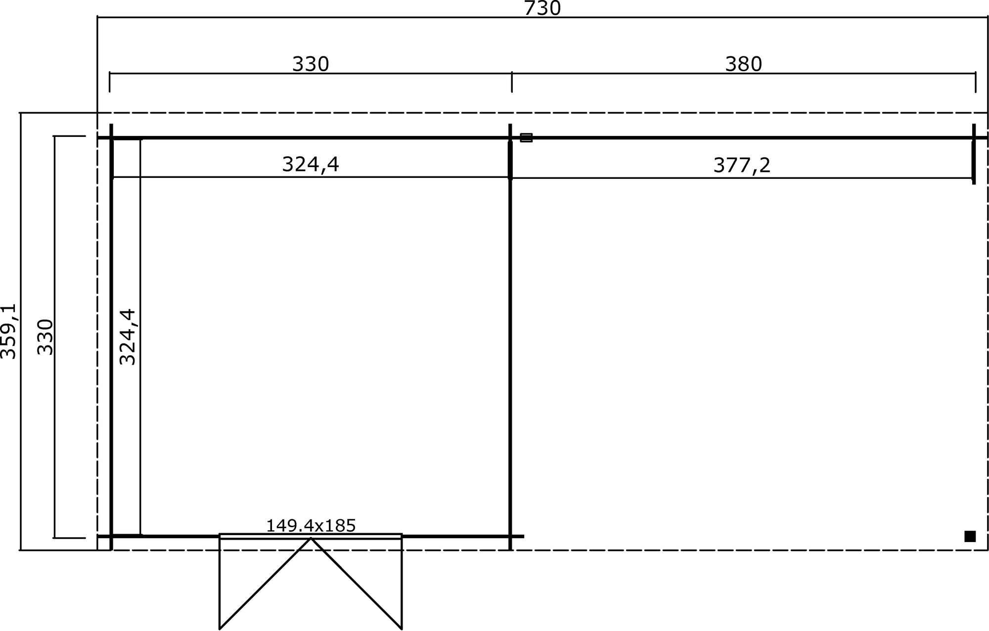 Attefallshus Nikolajs - 25,5 m² Attefallshus Nikolajs - 25,5 m²