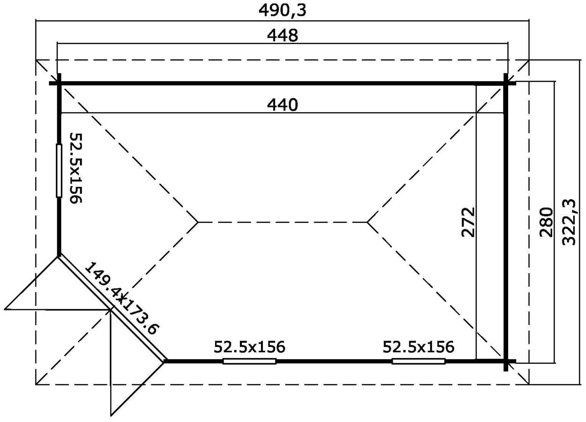 Friggebod Leander - 12,5 m² Friggebod Leander - 12,5 m²