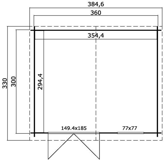 Friggebod Teddy A - 11 m² Friggebod Teddy A - 11 m²