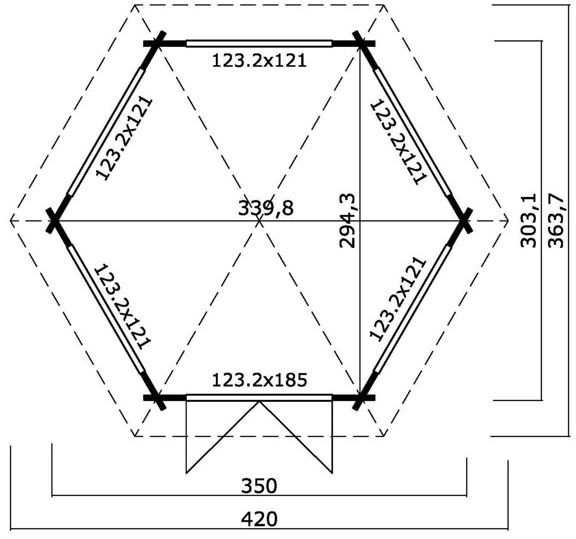 Lusthus Svea - 8,5 m² Lusthus Svea - 8,5 m²