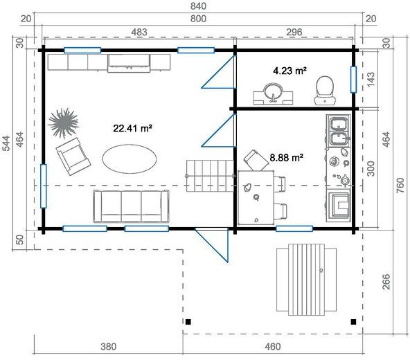 Fritidshus Barbro - 56,5 m