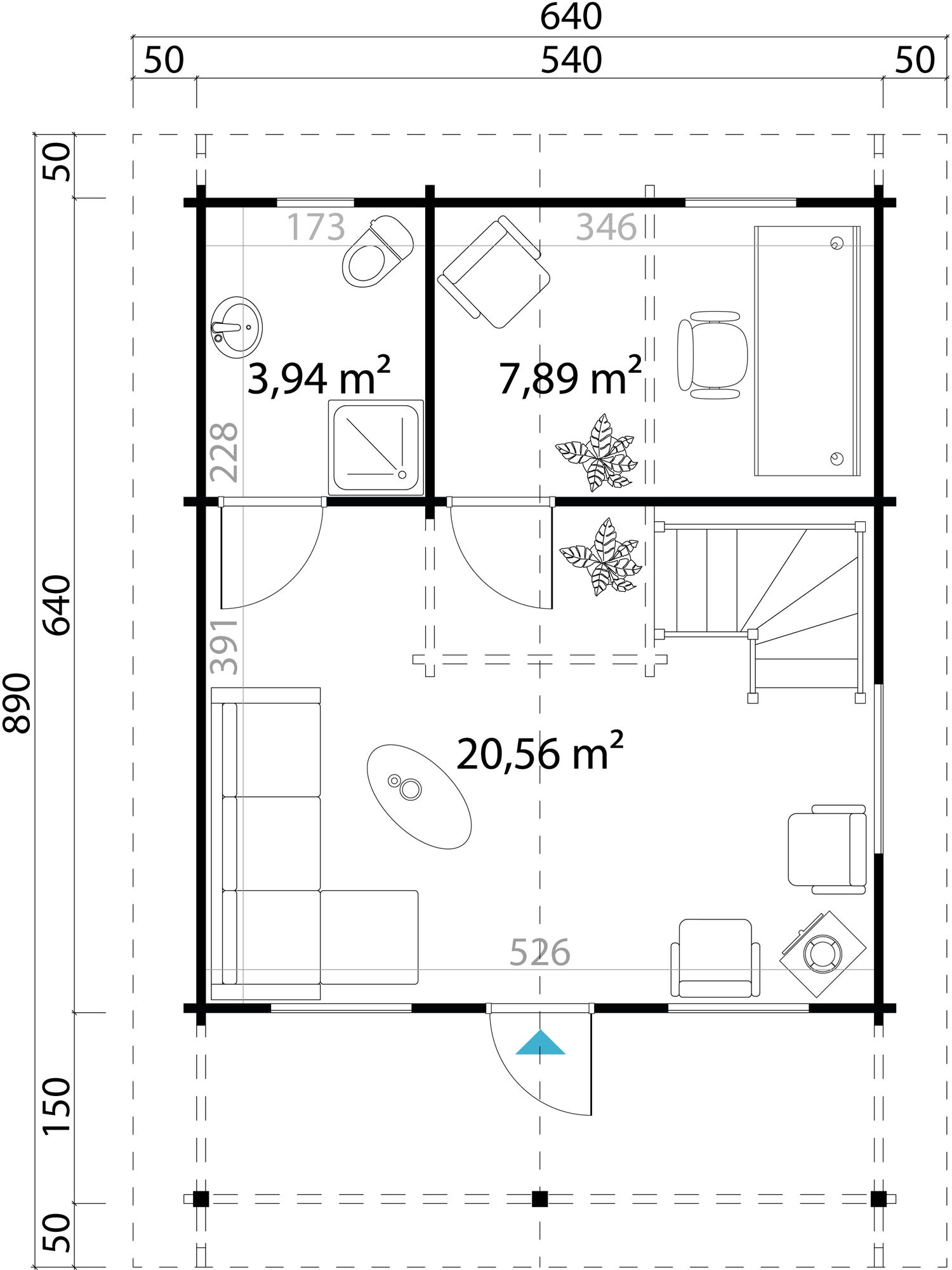 Fritidshus Ingela C - 36,9 m² Fritidshus Ingela C - 36,9 m²