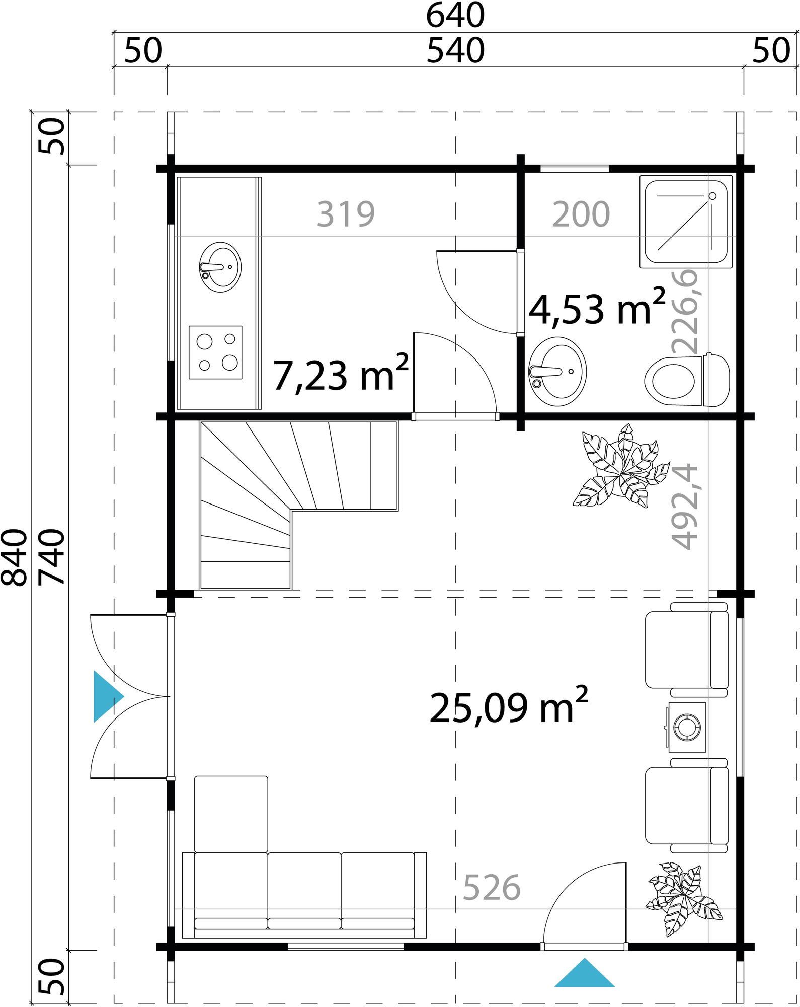 Fritidshus Mattis A - 42,5 m² Fritidshus Mattis A - 42,5 m²