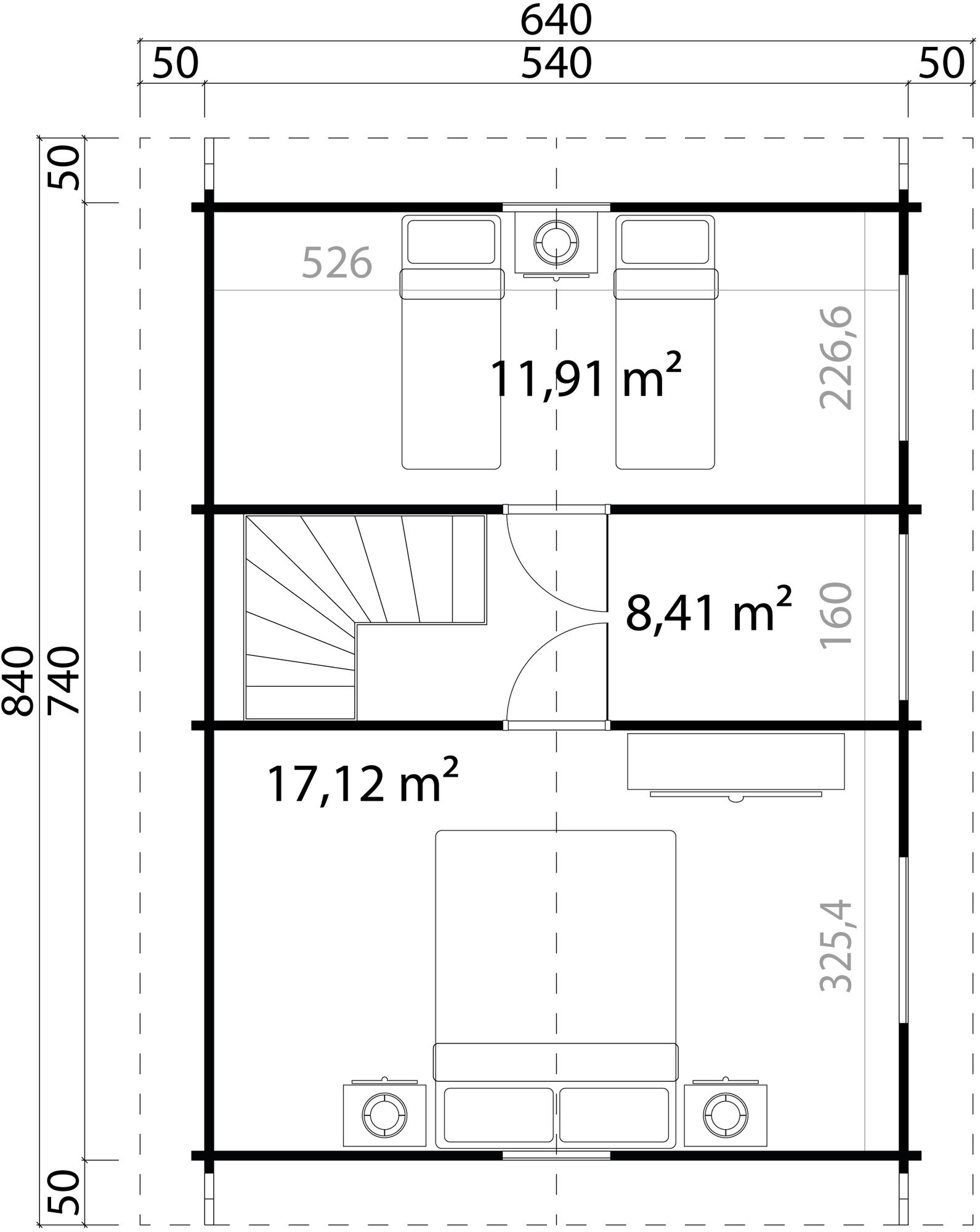 Fritidshus Mattis B - 42,5 m² Fritidshus Mattis B - 42,5 m²