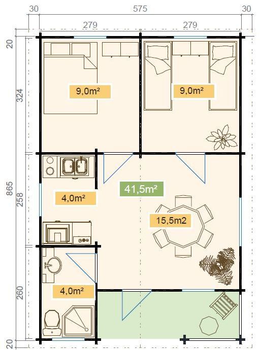 Fritidshus Molly B - 49,7 m