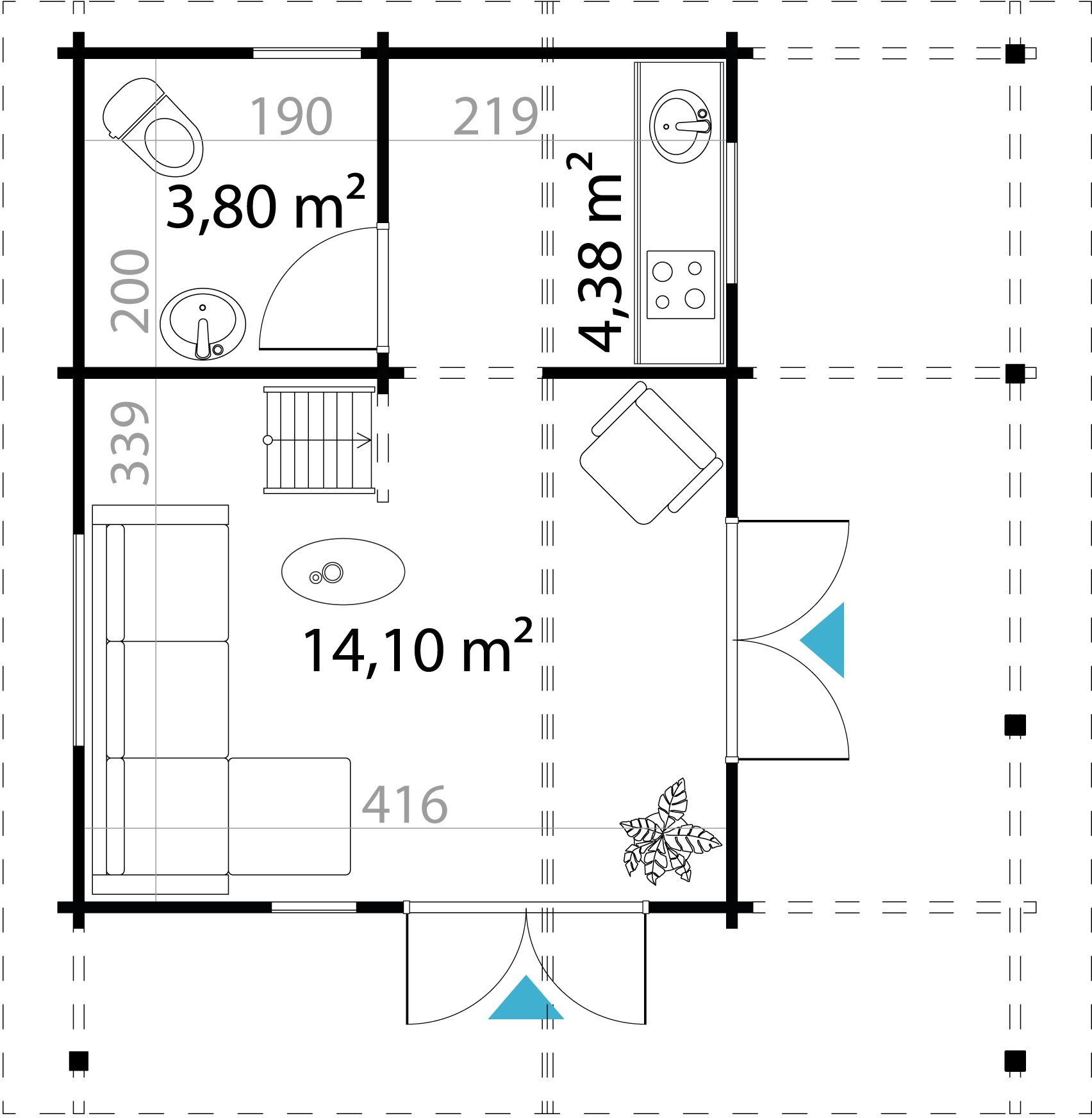 Fritidshus Helga B - 26,1 m² Fritidshus Helga B - 26,1 m²