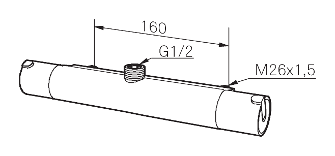 Duschblandare Mora Rexx T5 - Krom Duschblandare Mora Rexx T5 - Krom