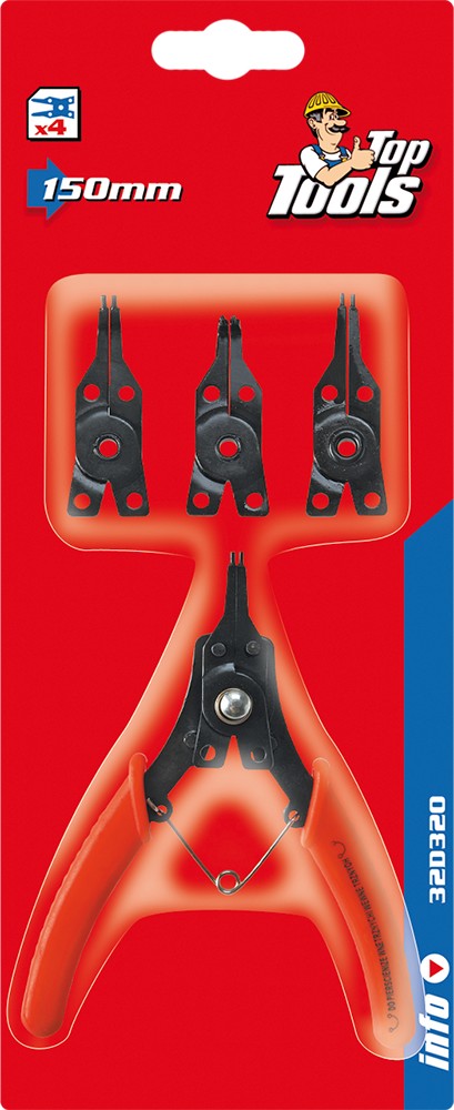 Låsringstångsats, 4 delar Låsringstångsats, 4 delar