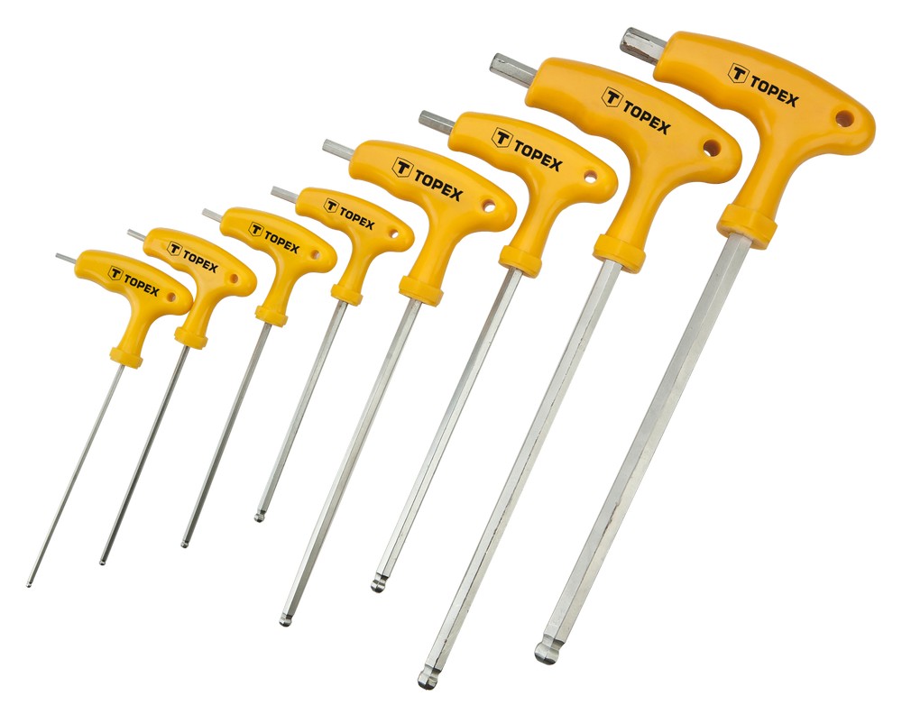 Insexnyckelset med T-handtag, 8 delar Insexnyckelset med T-handtag, 8 delar