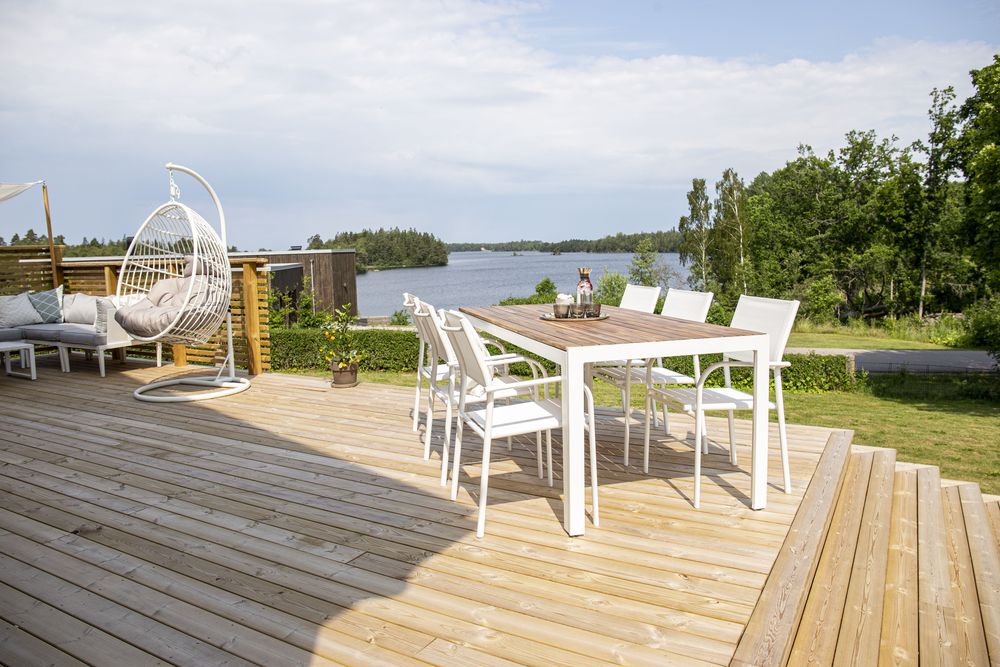 Balsjö matbord – Vit/akacia Balsjö matbord – Vit/akacia