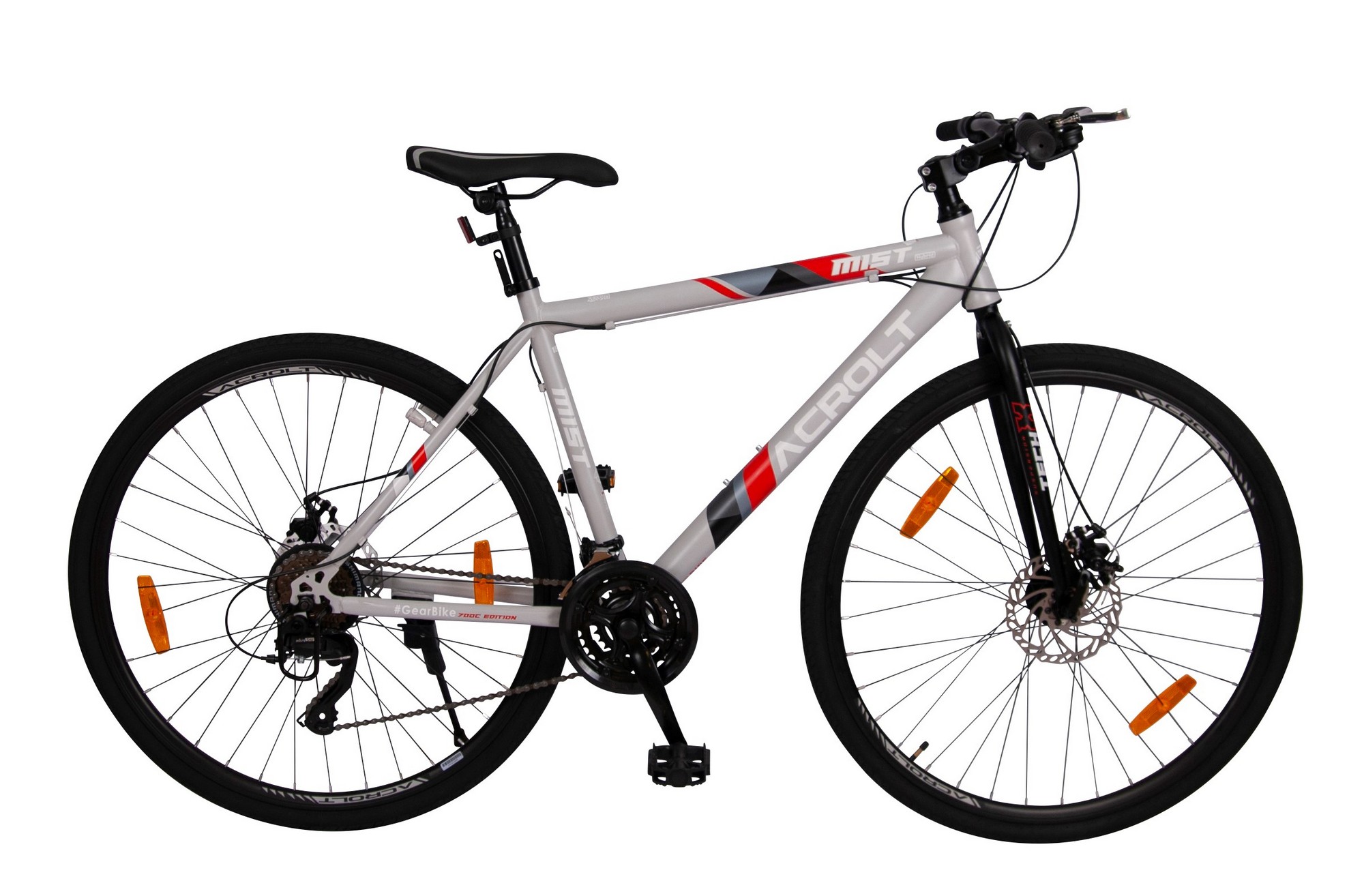 Herrcykel Mist 21S - Grå + Cykellås Herrcykel Mist 21S - Grå + Cykellås