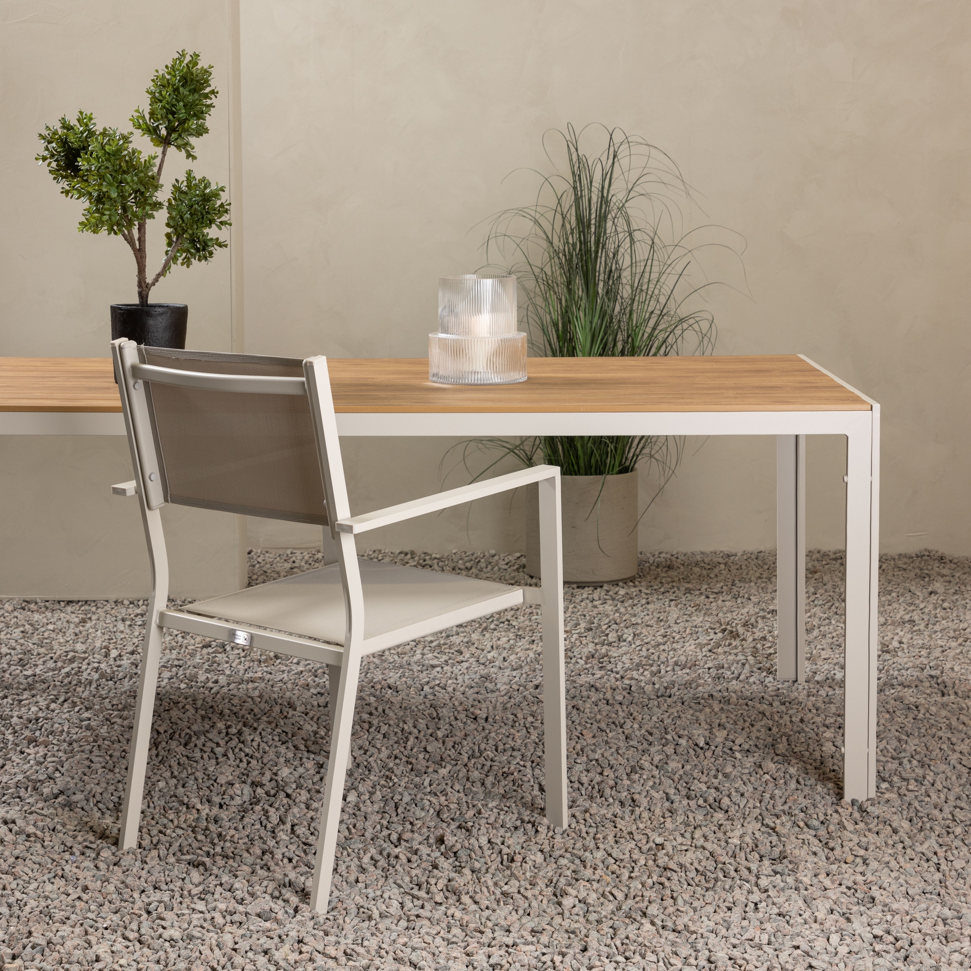 Chania matbord 205 x 90 cm - Beige