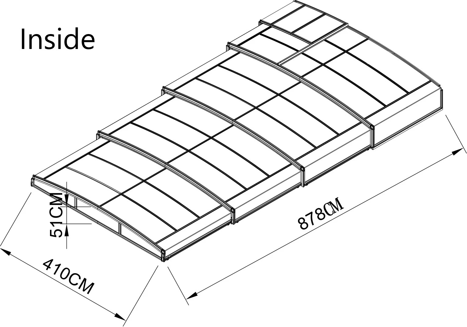 Tak till pool - 4x8 m Tak till pool - 4x8 m