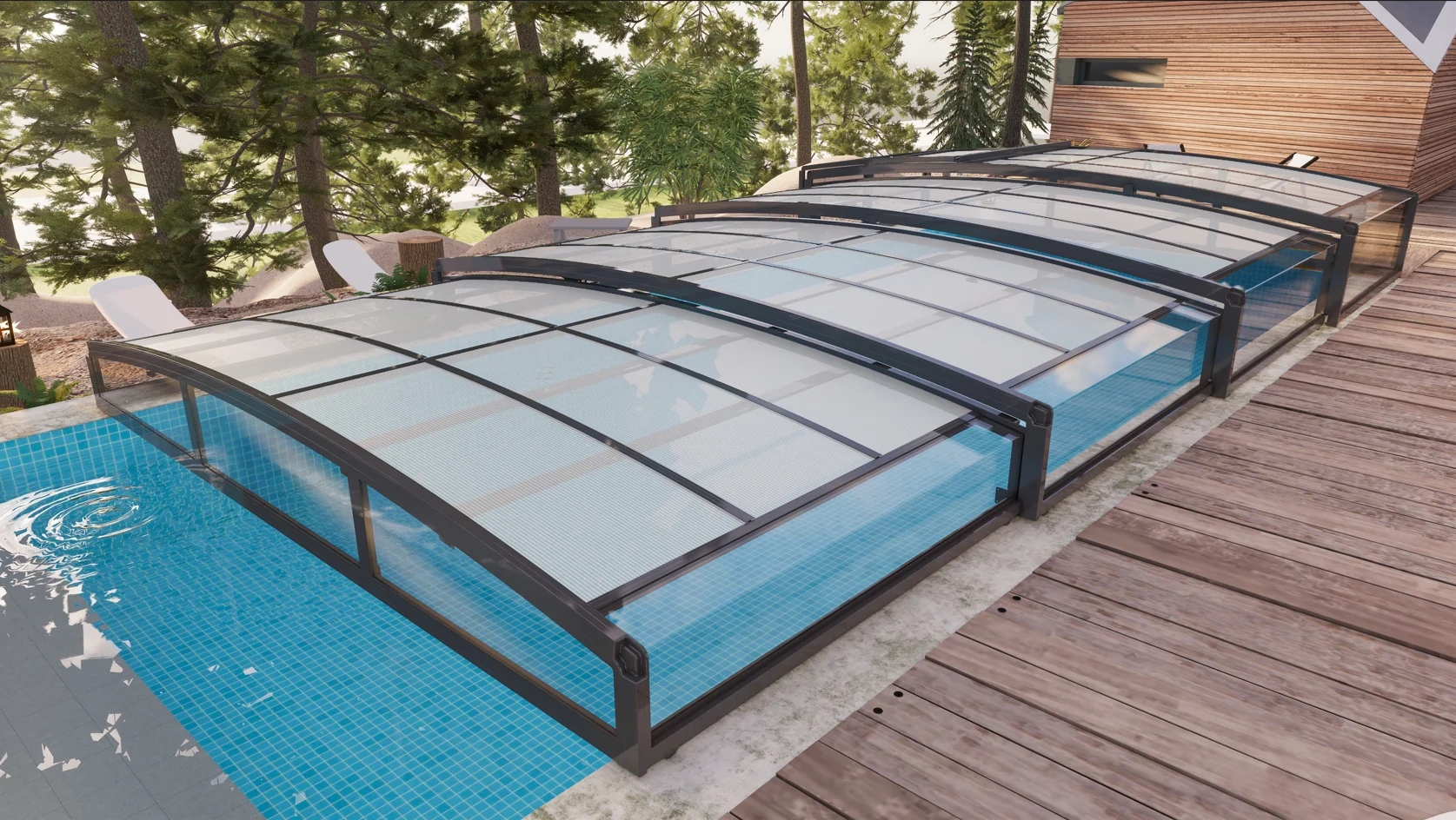 Tak till pool - 4x8 m Tak till pool - 4x8 m