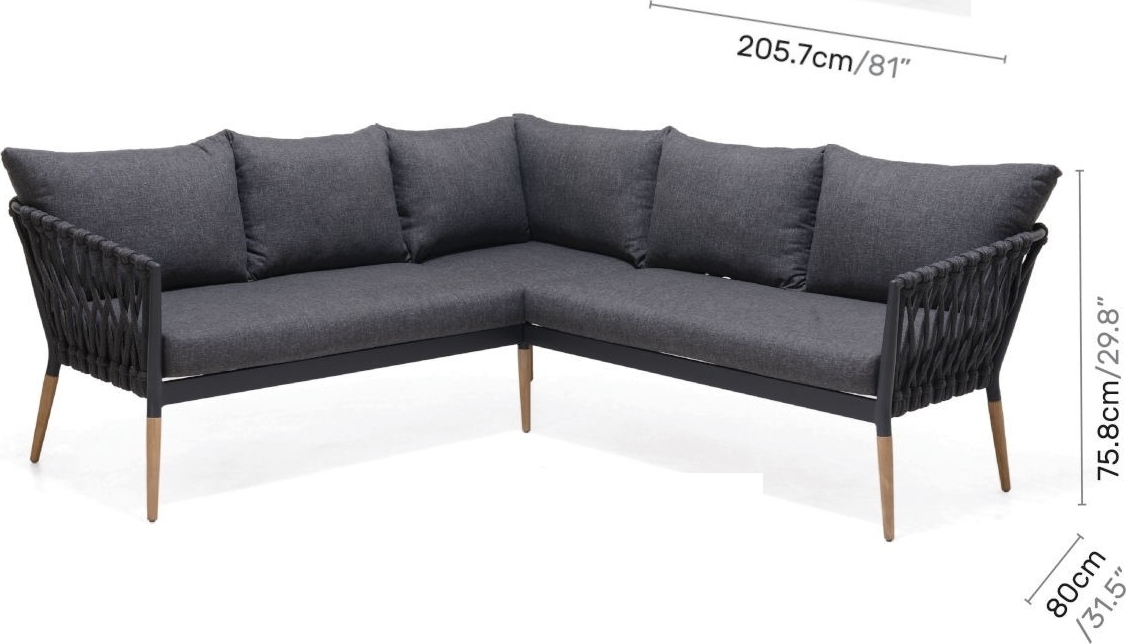 Lifestyle Garden Ipanema utegrupp med hörnsoffa och bord - Grå Lifestyle Garden Ipanema utegrupp med hörnsoffa och bord - Grå