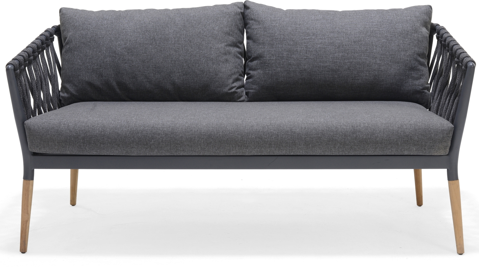 Lifestyle Garden utegrupp Ipanema med soffa, 2 st ftljer och soffbord - Gr / Teak / Olefin