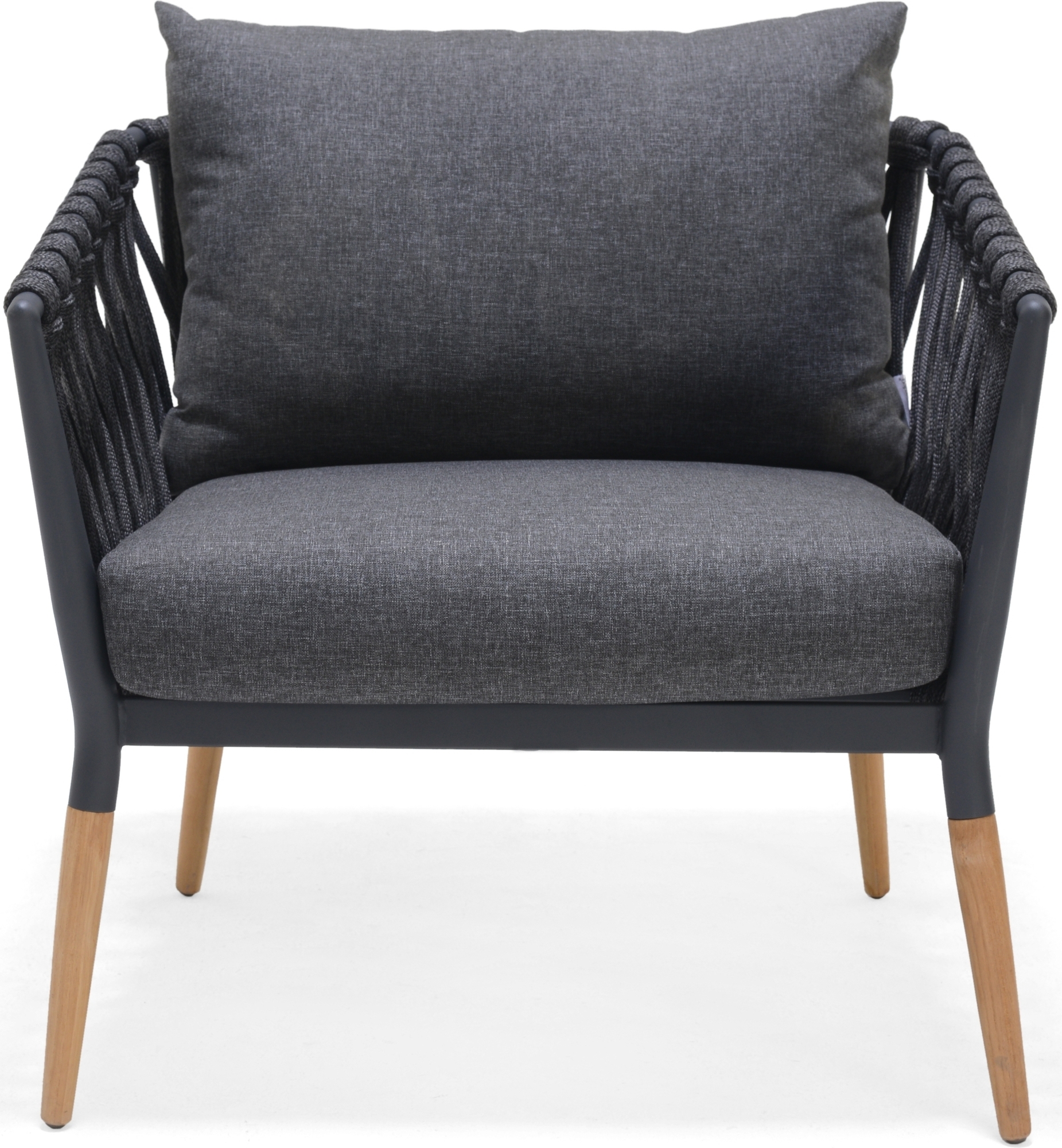 Lifestyle Garden utegrupp Ipanema med soffa, 2 st ftljer och soffbord - Gr / Teak / Olefin