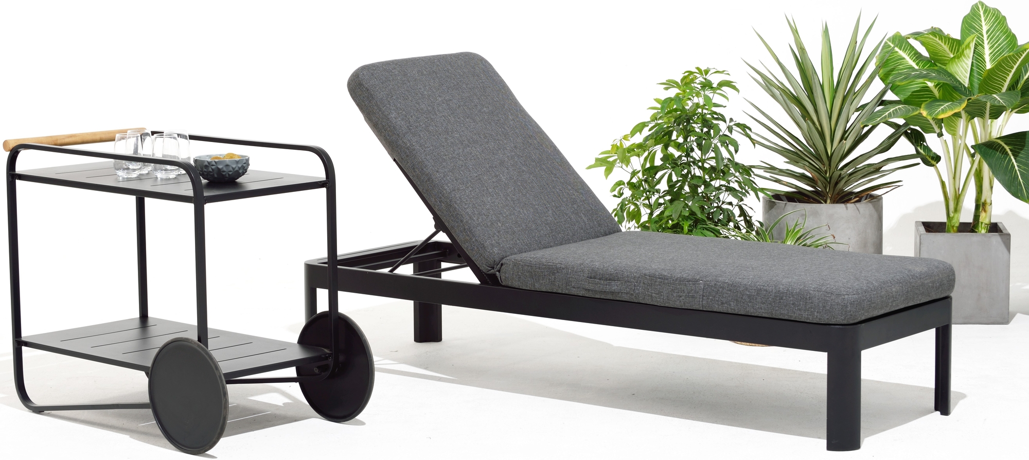 Lifestyle Garden Portals - Serveringsvagn svart / Teak Lifestyle Garden Portals - Serveringsvagn svart / Teak