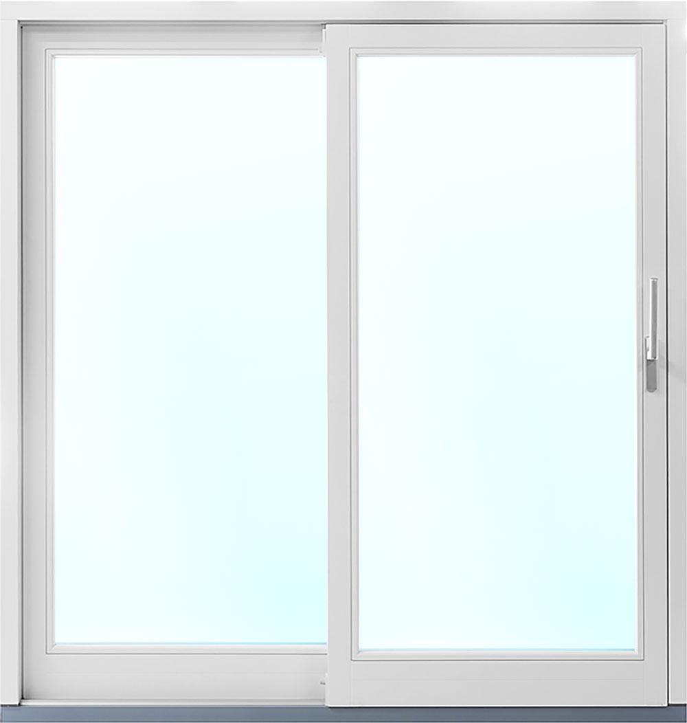 2-delat fasadparti i aluminium med skjutdörr - 3-glas + Karmhylsor 2-delat fasadparti i aluminium med skjutdörr - 3-glas + Karmhylsor