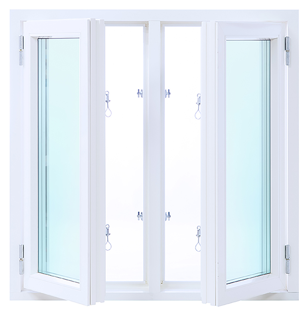 3-glas aluminiumfnster uttgende - 2-luft - U-vrde 1,1 + Karmhylsor