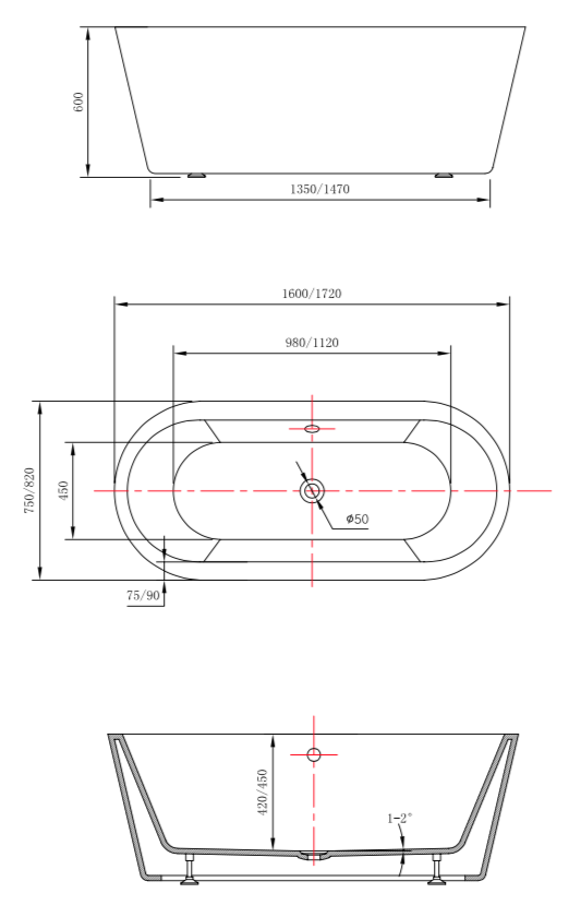 Badkar Gaia - Vit Badkar Gaia - Vit
