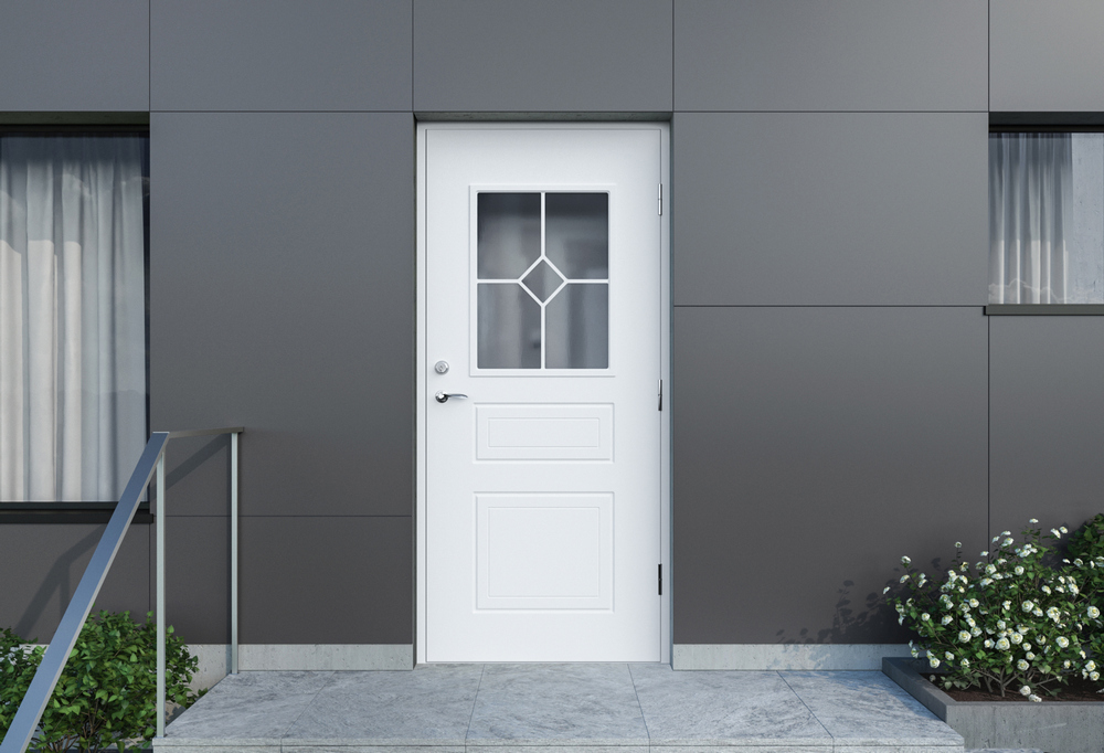 Ytterdörr Monica - med rektangulära fönster + Tryckespaket Ytterdörr Monica - med rektangulära fönster + Tryckespaket