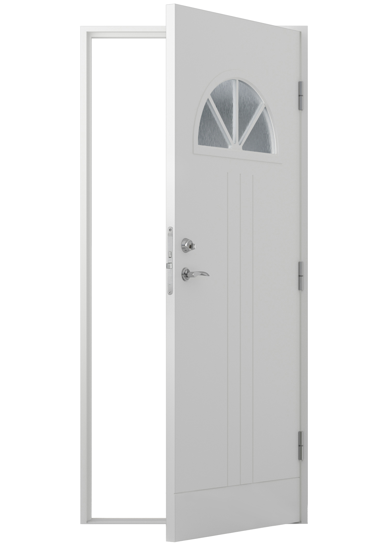 Ytterd�rr Carina - med halvm�ne f�nster + Karmhylsor