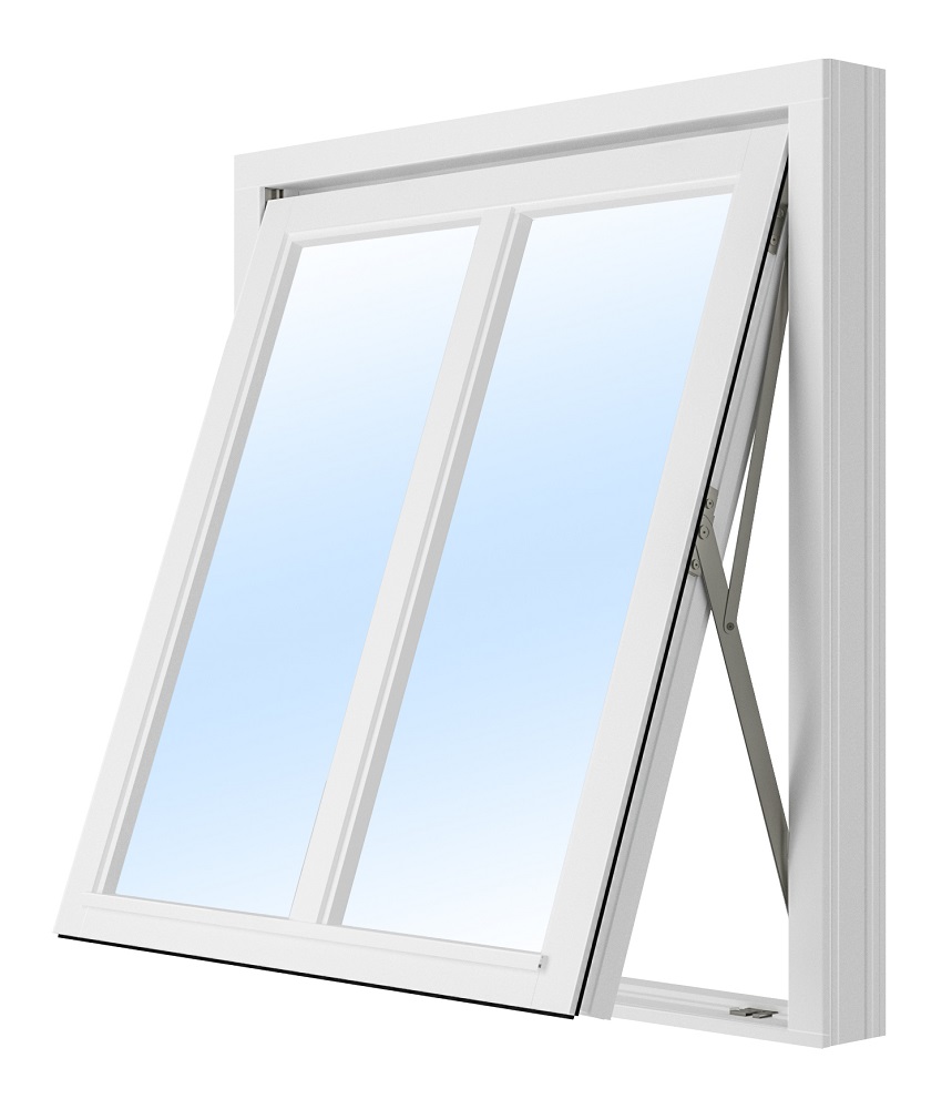 Vridfnster med mittpost - 3-glas - tr - U-vrde 1,1 + Karmhylsor