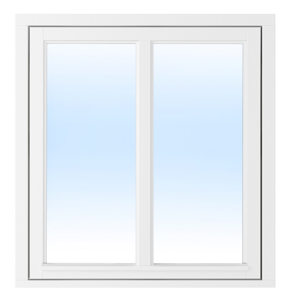 Vridfönster med mittpost - 2-glas - trä + Karmhylsor Vridfönster med mittpost - 2-glas - trä + Karmhylsor