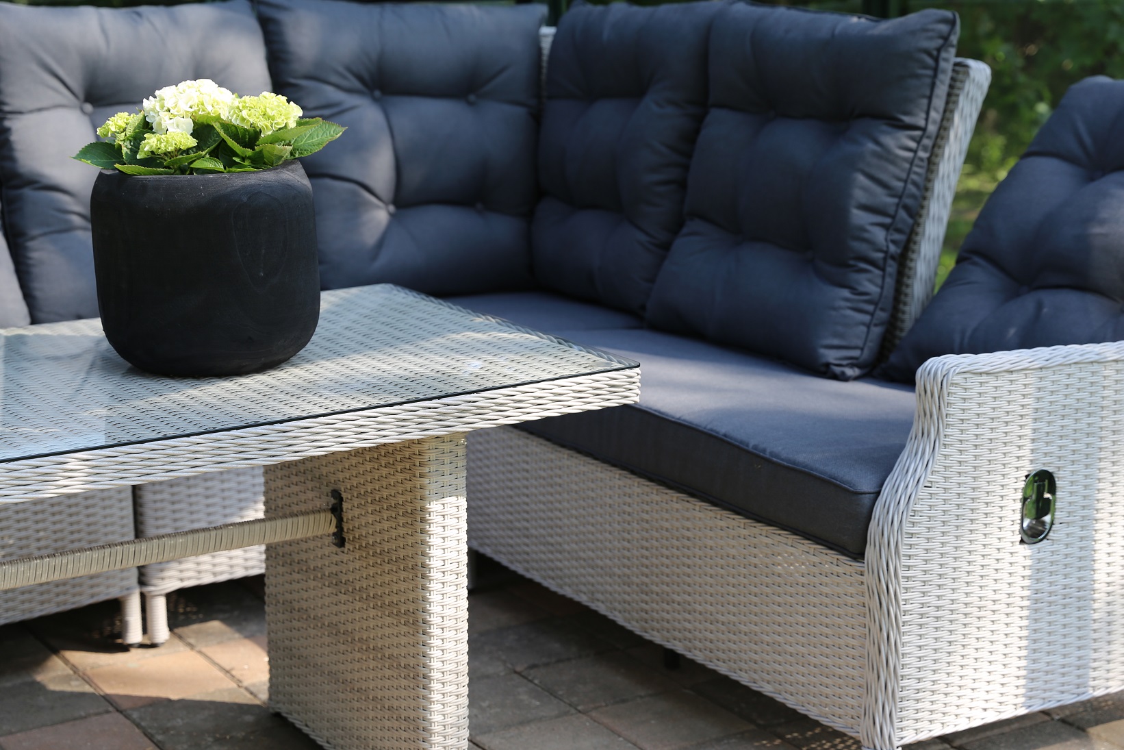 Toledo - Utegrupp med hrnsoffa och bord