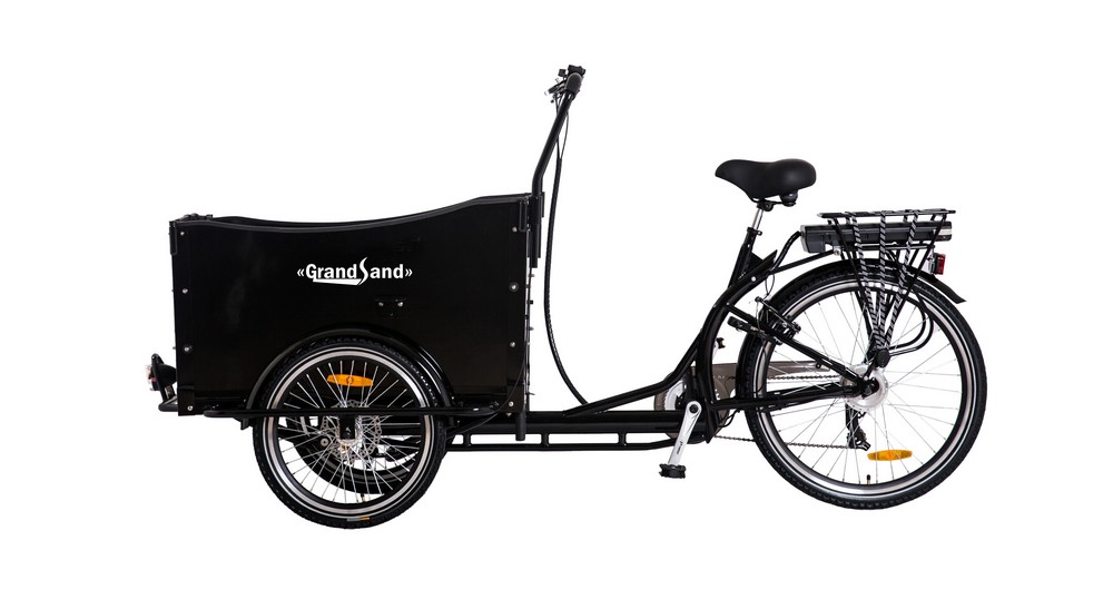 Eldriven Lådcykel med svart låda + Reflexsele Eldriven Lådcykel med svart låda + Reflexsele