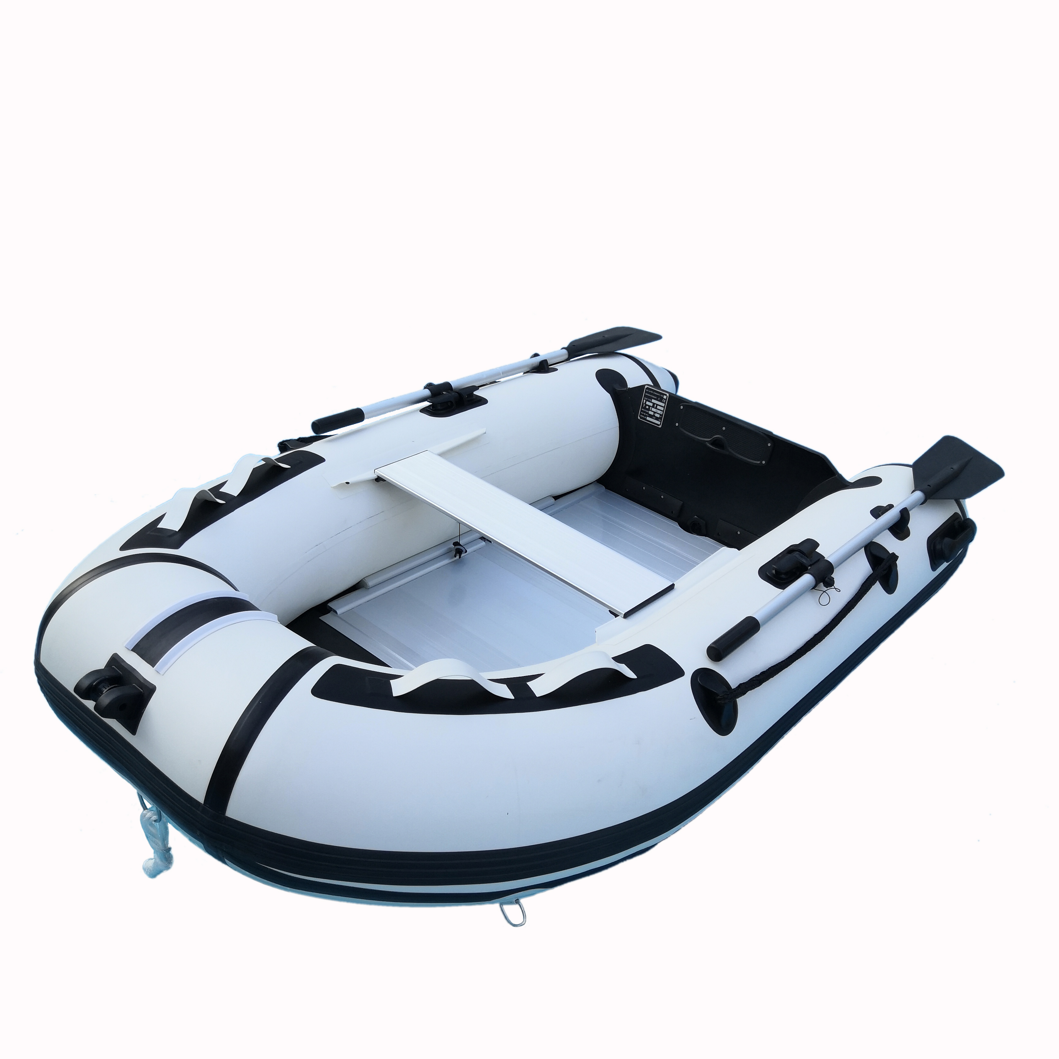 Gummib�t 230 cm - Vit & Svart