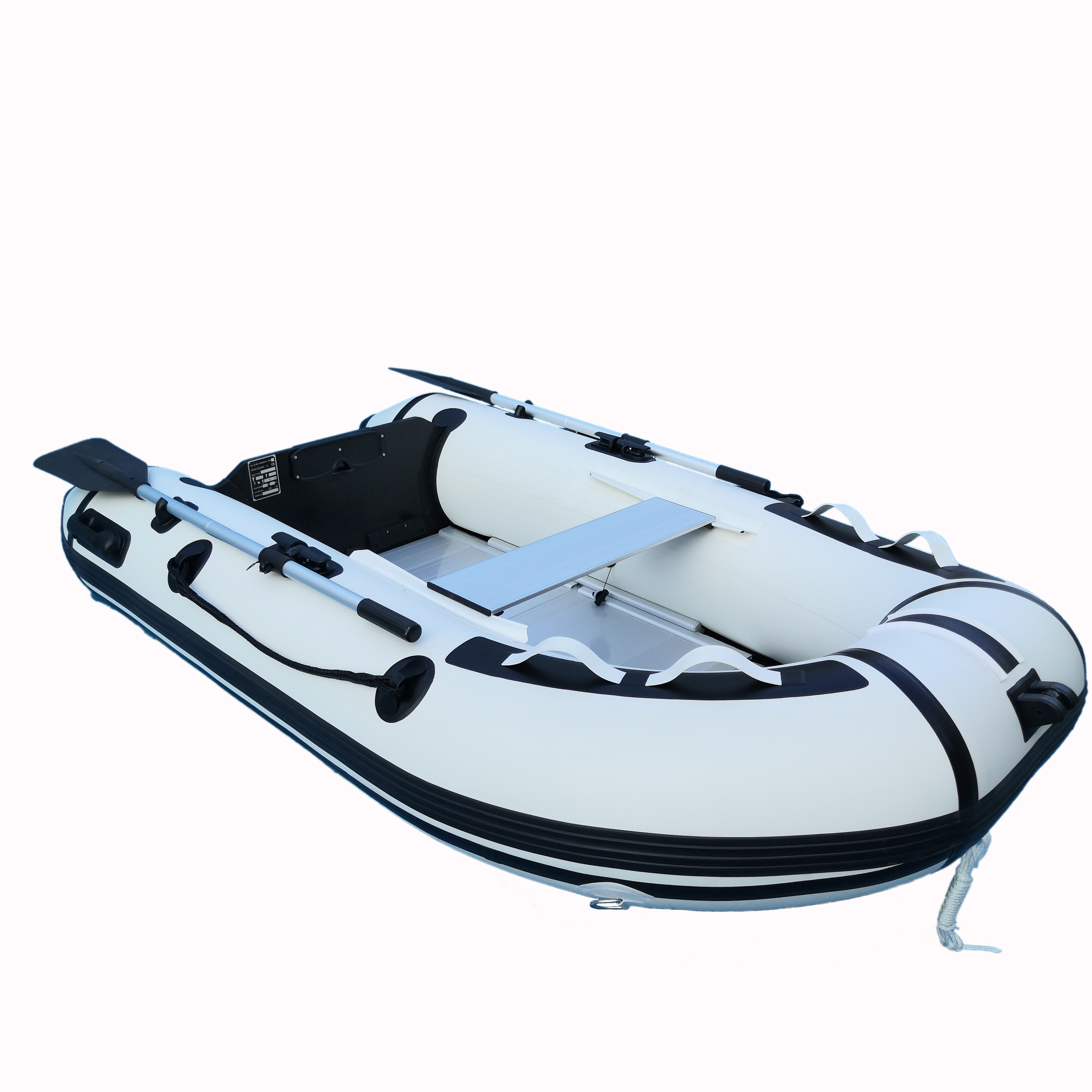 Gummib�t 230 cm - Vit & Svart