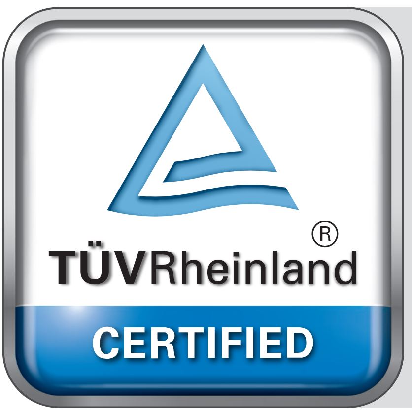 TÜV Rheinland certifierad TÜV Rheinland certifierad