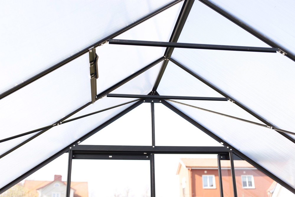 Växthus Saturnus 12,8 m² - Svart + Växthusrengöring Växthus Saturnus 12,8 m² - Svart + Växthusrengöring