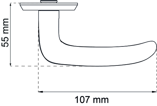 Dörrhandtag Habo A696 - Nickel Dörrhandtag Habo A696 - Nickel