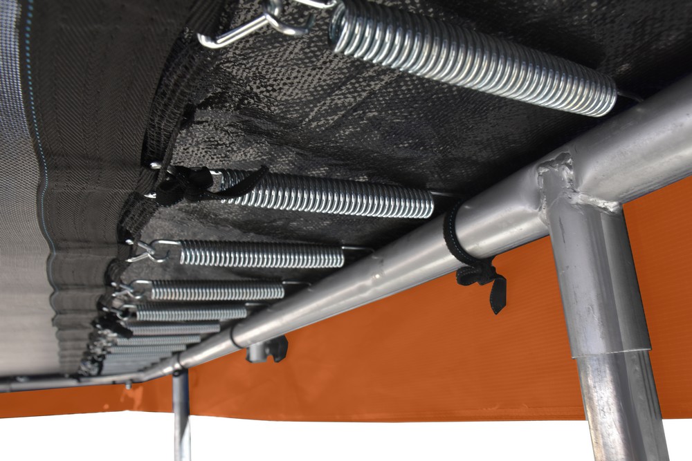 Rektangulr studsmatta med skyddsnt + Stege till studsmatta