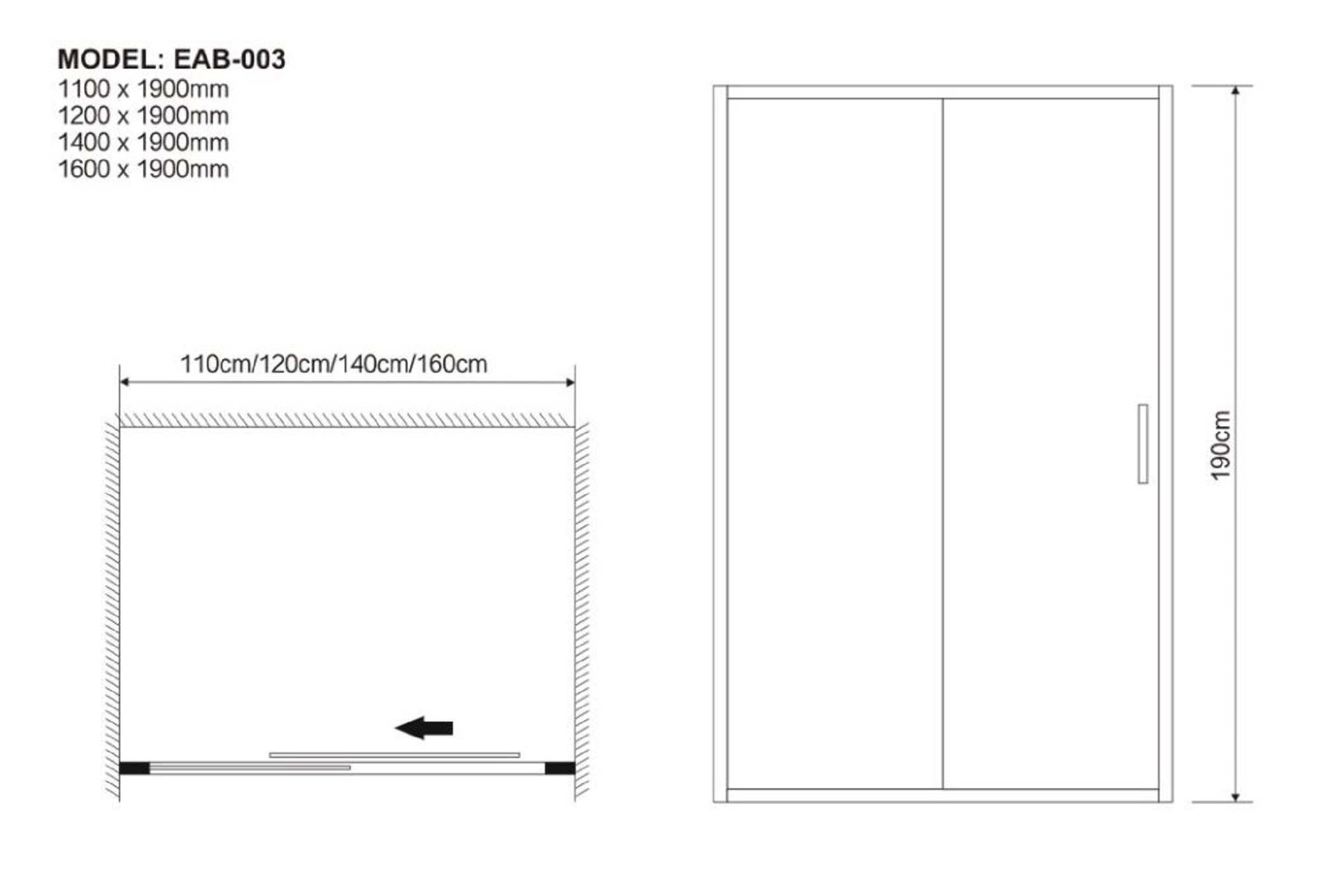 Duschdrr Industry Nisch - svart