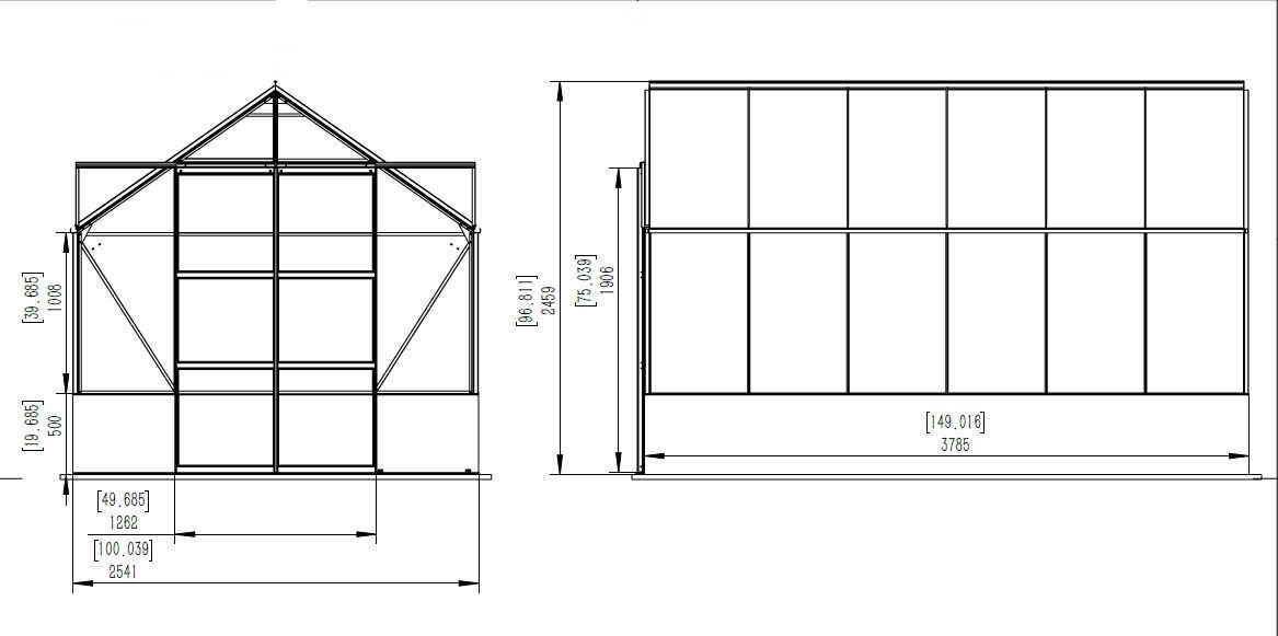 Växthus Dysnomia 9,9 m² + Växthusrengöring Växthus Dysnomia 9,9 m² + Växthusrengöring