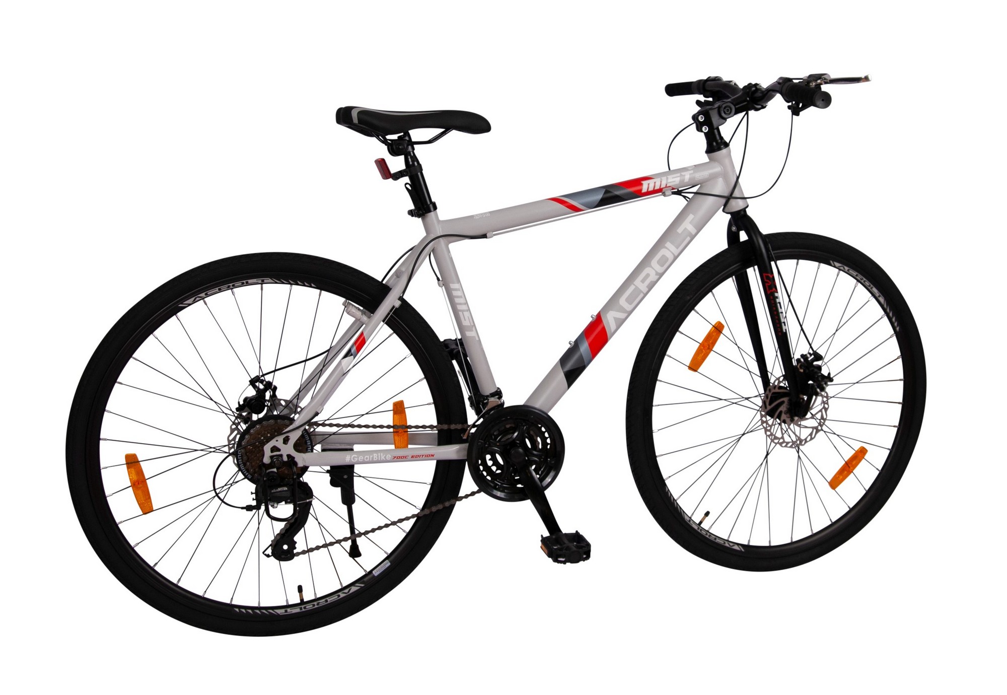 Herrcykel Mist 21S - Grå + Cykellås Herrcykel Mist 21S - Grå + Cykellås