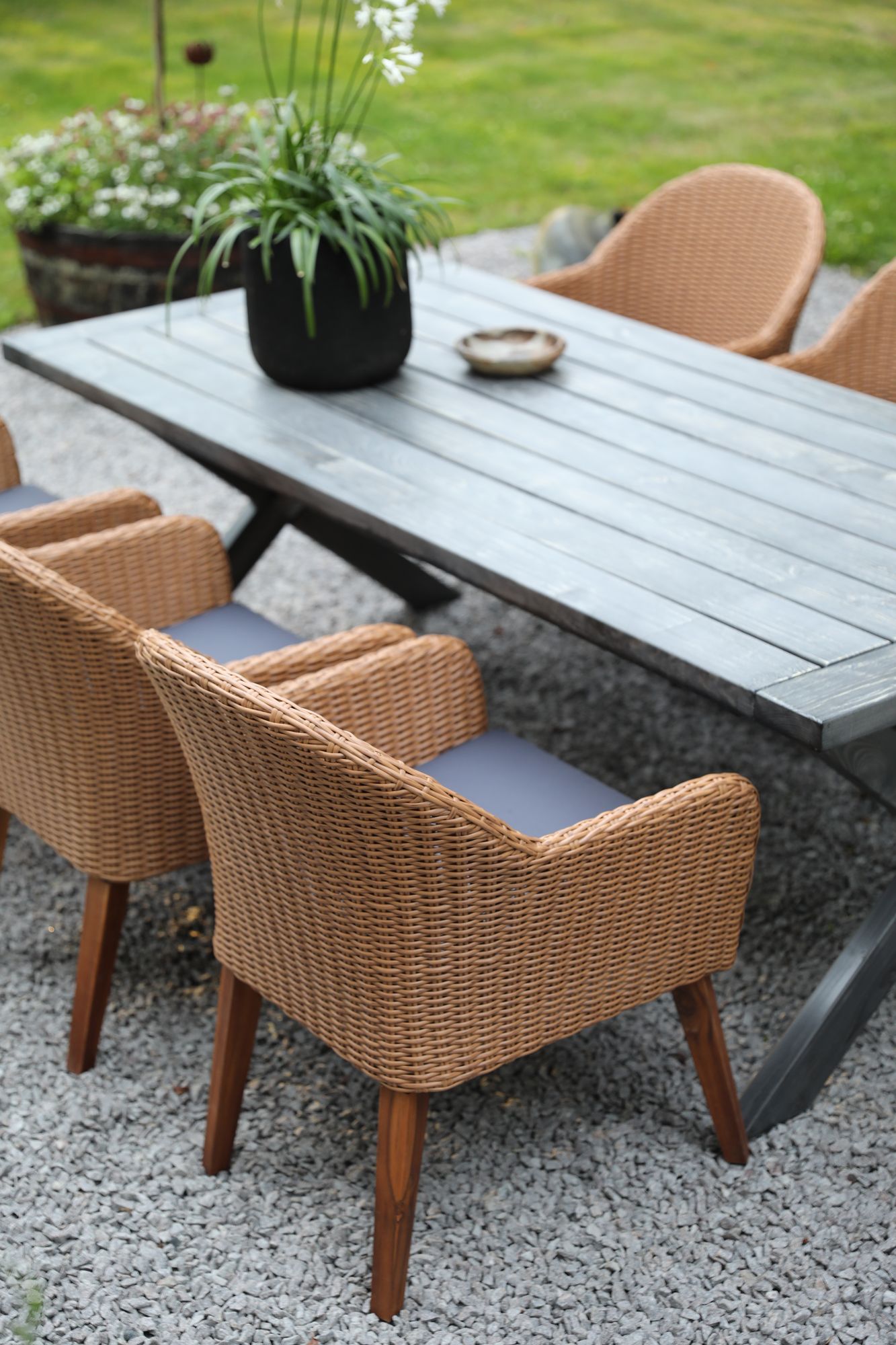 Oxford - utemöbelgrupp 220 cm Grå/Brun Oxford - utemöbelgrupp 220 cm Grå/Brun