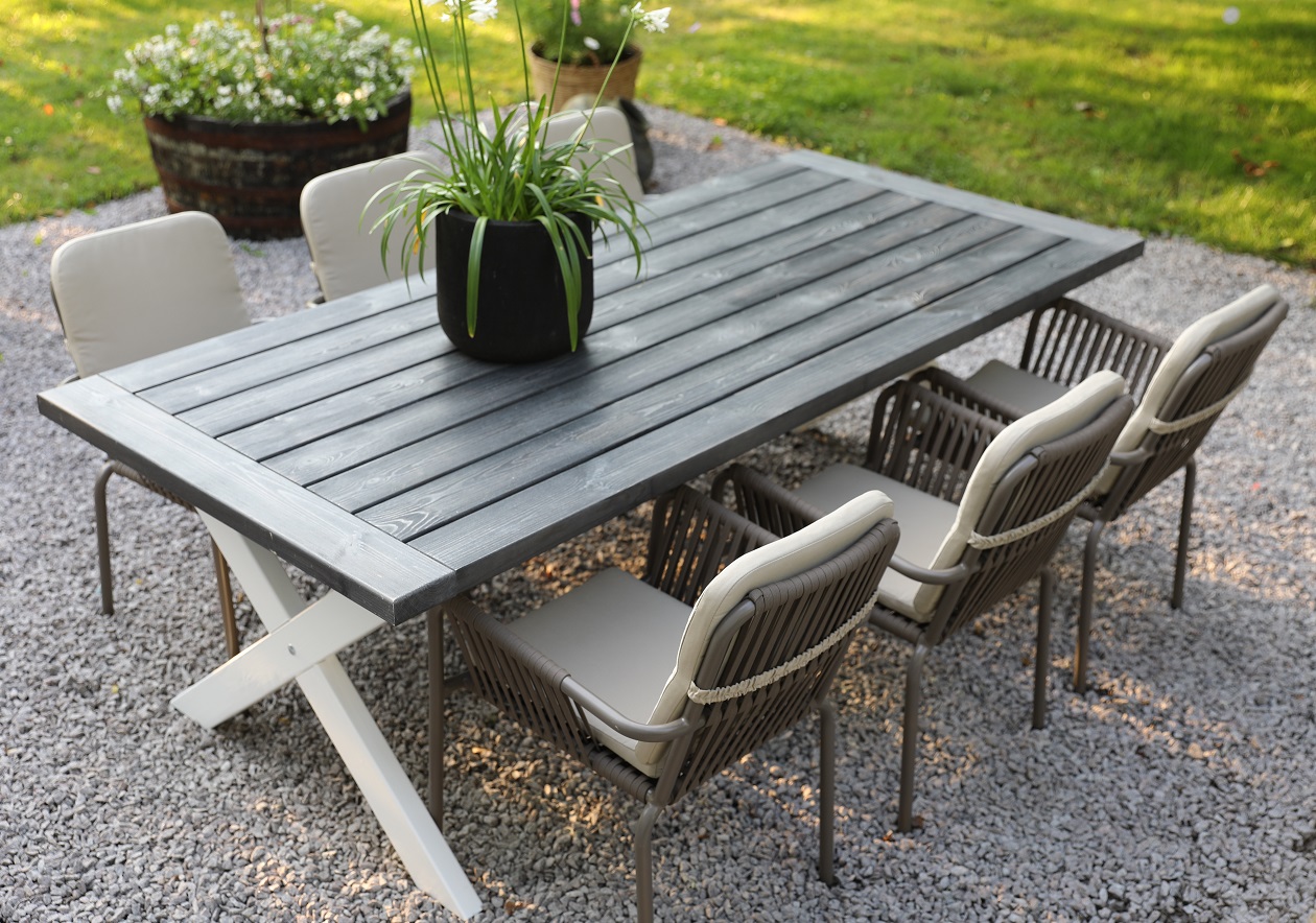 Oxford - Matbord 220 cm Vit/grå Oxford - Matbord 220 cm Vit/grå