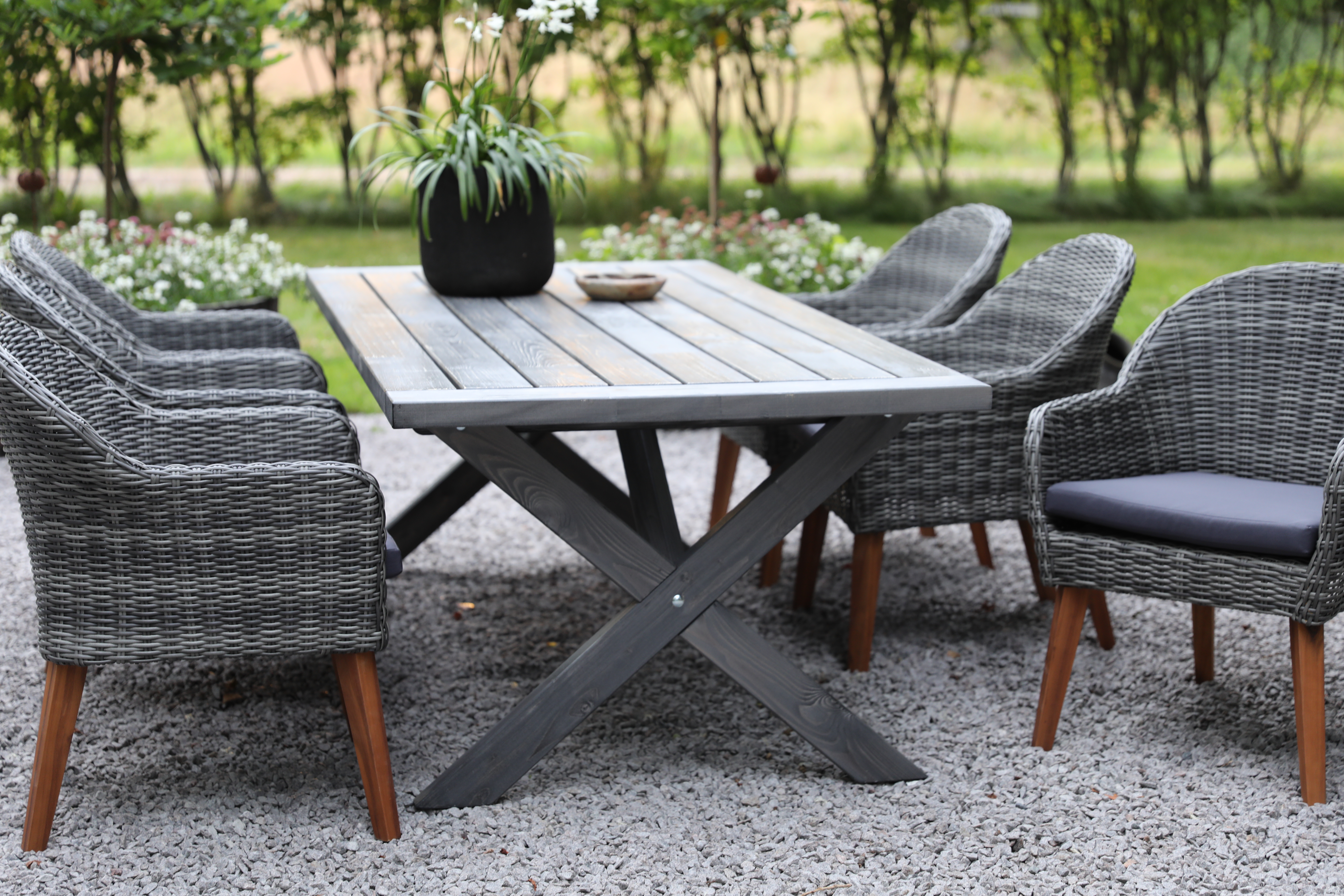 Oxford - Utemöbelgrupp 220 Grå Oxford - Utemöbelgrupp 220 Grå