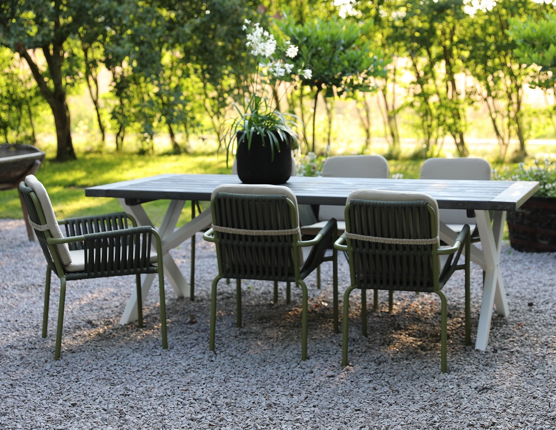 Oxford - utemöbelgrupp 220 cm Grå/Grön Oxford - utemöbelgrupp 220 cm Grå/Grön