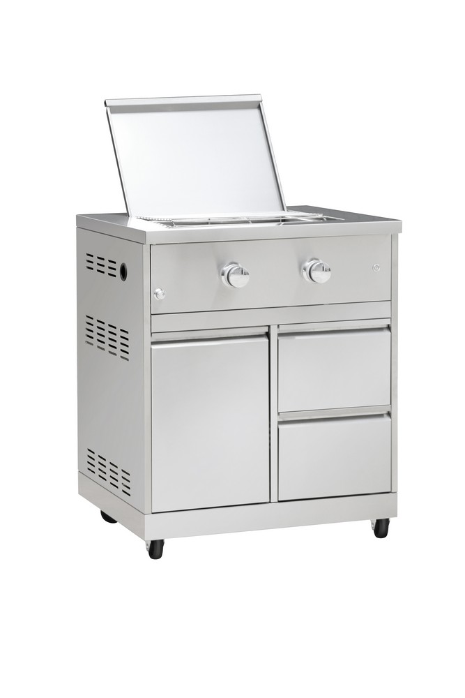 Utomhuskök med pizzaugn i rostfritt stål Utomhuskök med pizzaugn i rostfritt stål