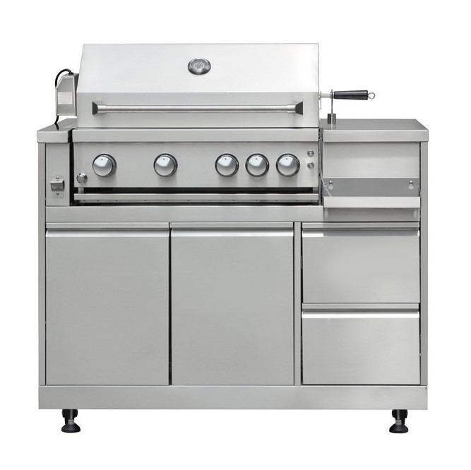 Utomhuskök med pizzaugn i rostfritt stål Utomhuskök med pizzaugn i rostfritt stål