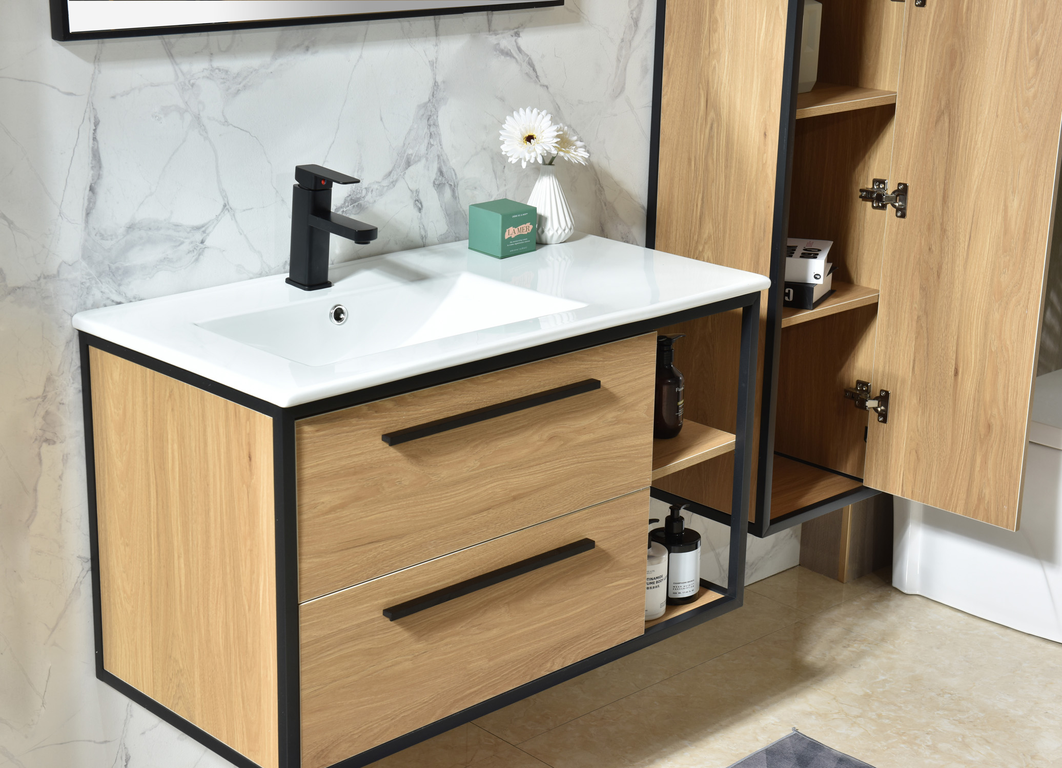 Badezimmermöbelrahmen - Holz Badezimmermöbelrahmen - Holz