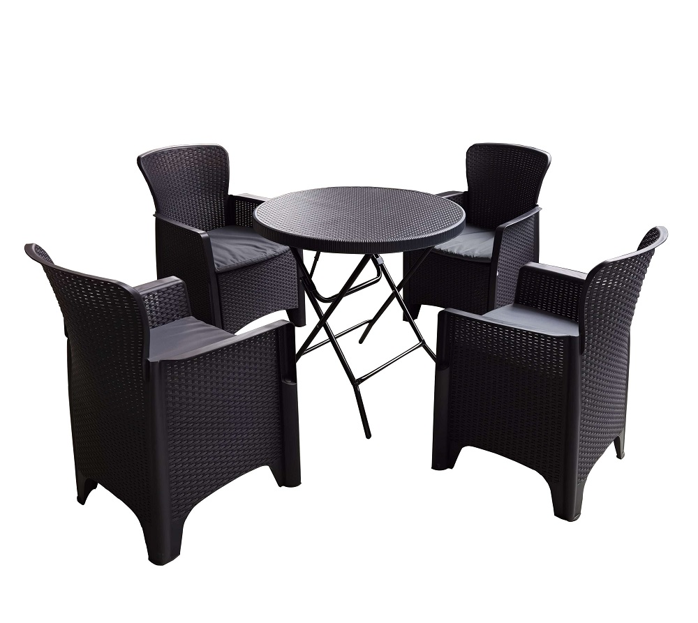 Ricky - Utegrupp i svart konstrotting